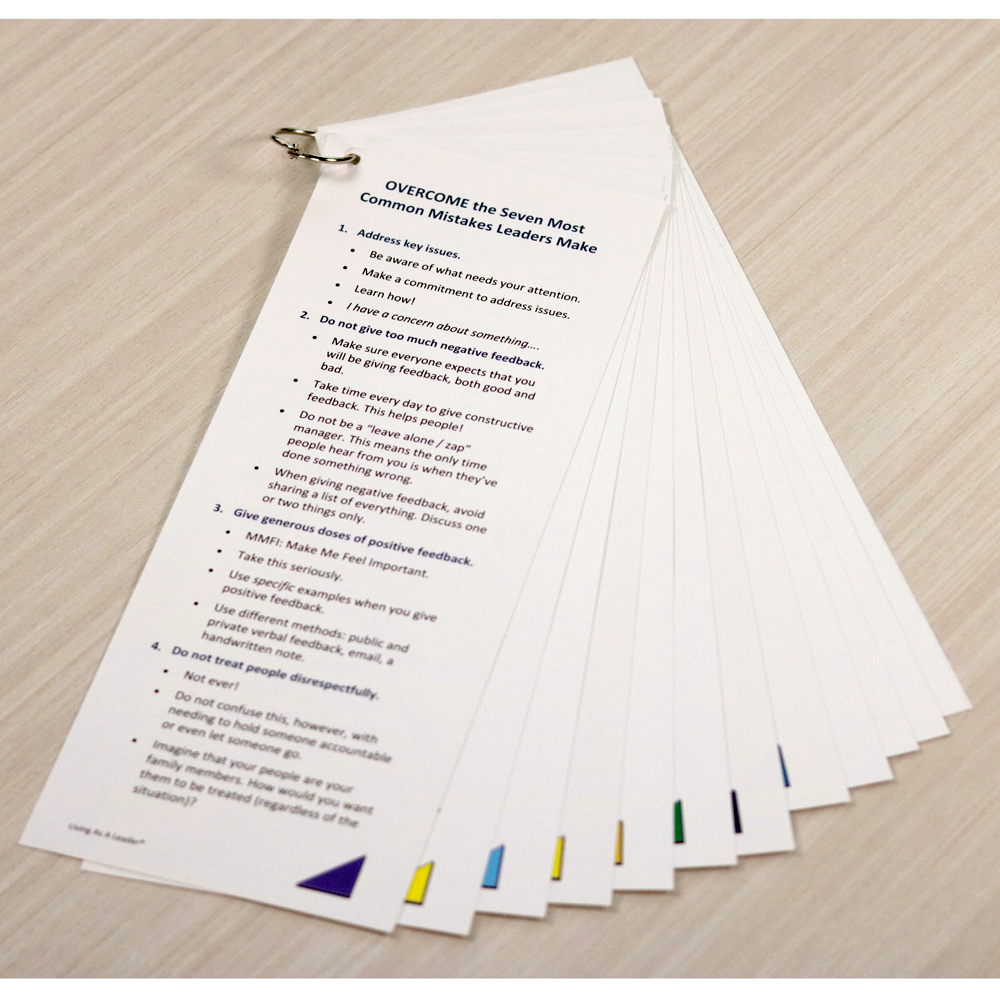 Microlearning Tip Card Participant Tip Cards – Living As A Leader